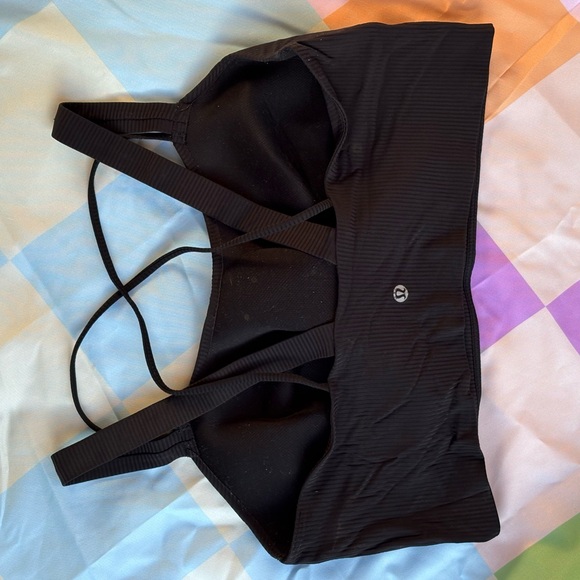 Lululemon Black Strappy Sports Bra for Medium Impact - Picture 2 of 3